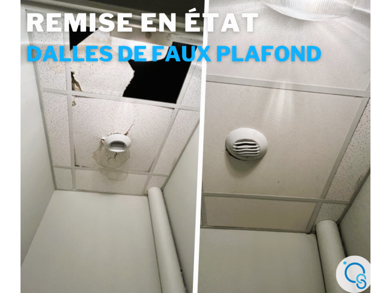 Remise en état dalles de faux plafond
